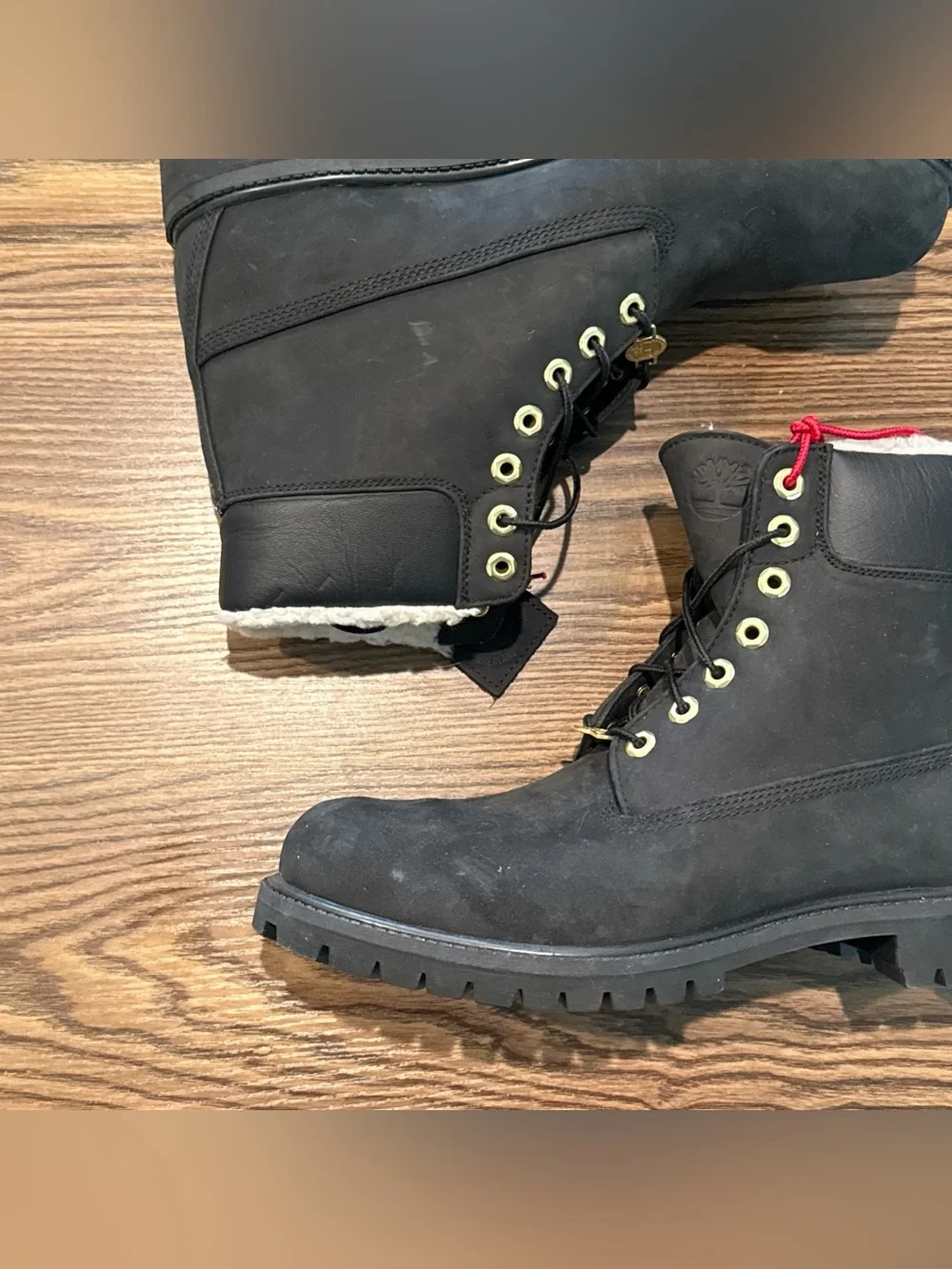 MEN’S SIZE 11 TIMBERLAND PREMIUM 6 IN WARM LINED BLACK NUBUCK STYLE A42SR
